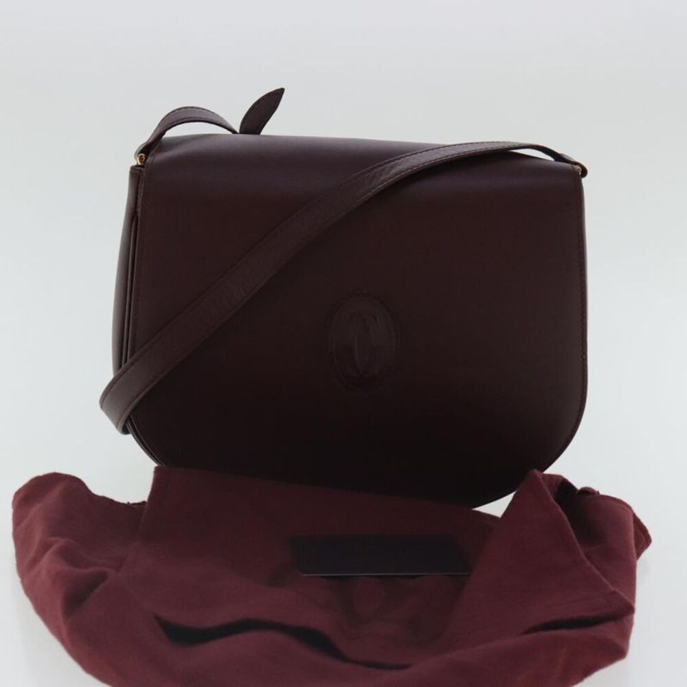 Cartier Must De Cartier Burgundy Leather Shoulder Bag (Pre-Owned) - Picture 16 of 16